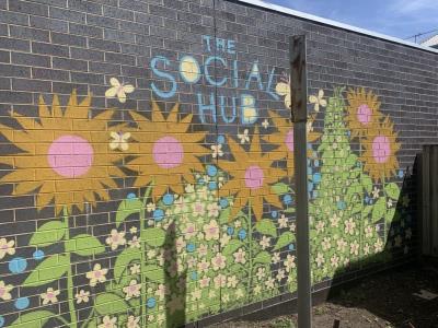 The Social Hub mural Holden Street Neighbourhood House