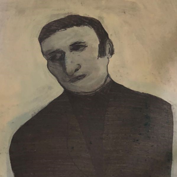 ‘Me, Myself and I #1’ by Henry Maas (1993), pencil and paint wash on straw board