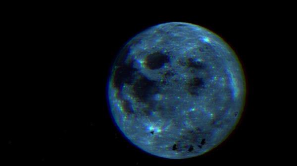 Blue Moon with Black surroundings