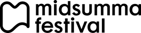 Midsumma logo in black and white