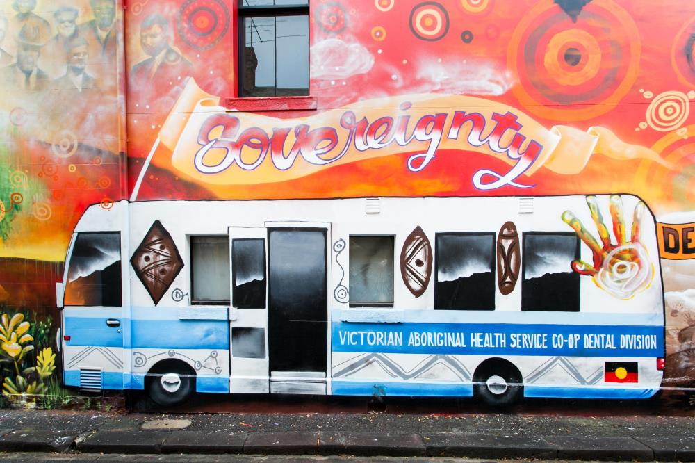 Image of bus with the word sovereignty