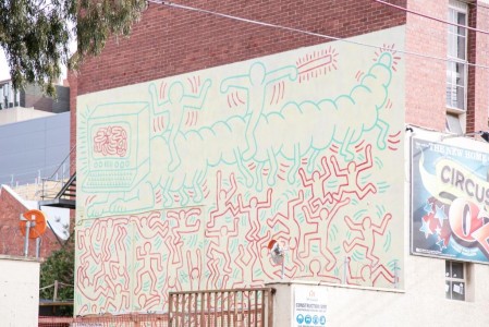Keith Haring Mural - Johnston Street Collingwood