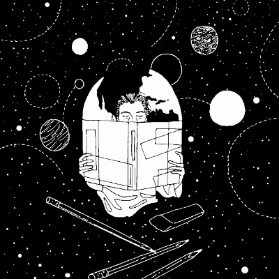 Black and white illustration