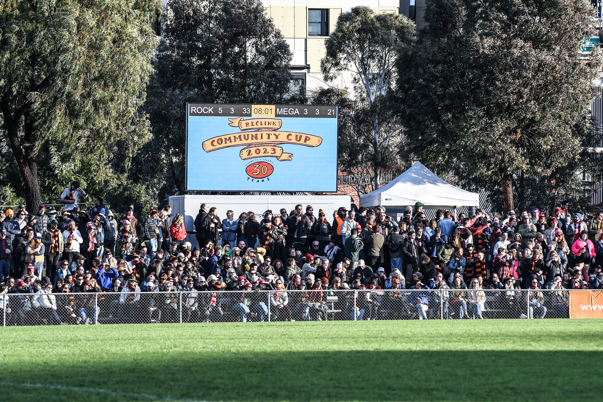 Crowd at the 2023 Reclink Community Cup. Photo credit: Michael Mackenzie.