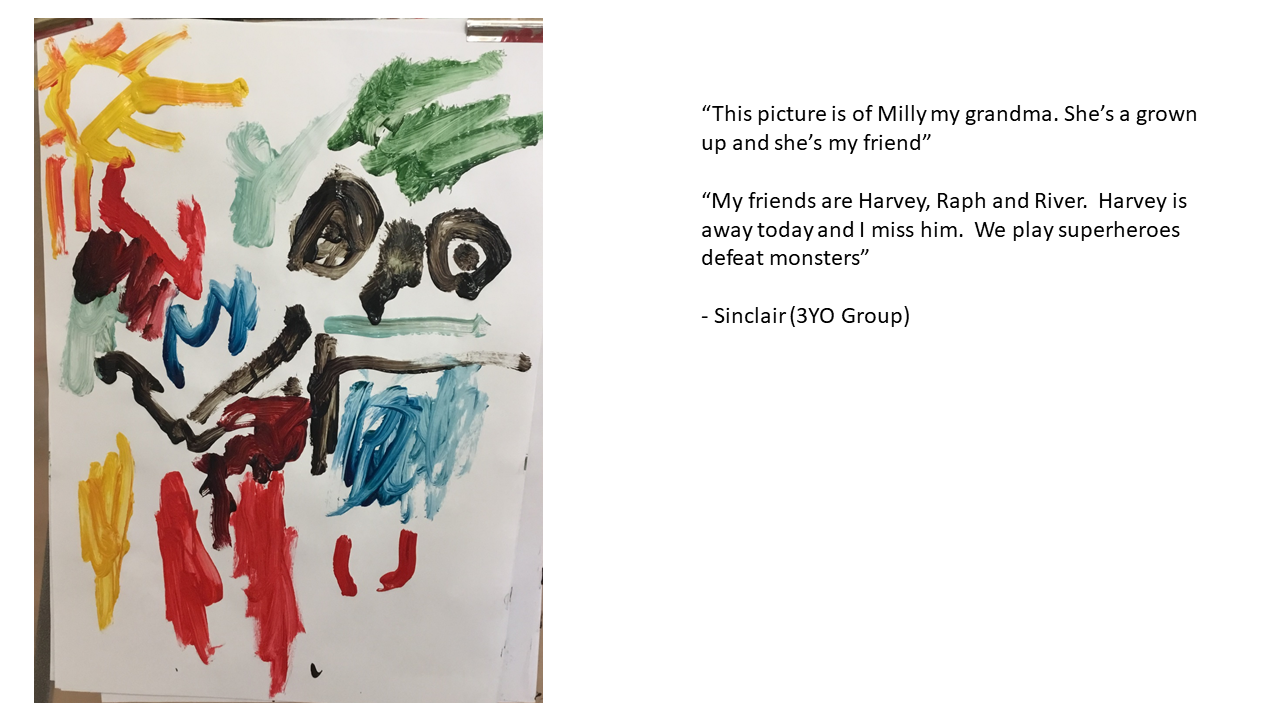 A painting with lots of colours by Sinclair
